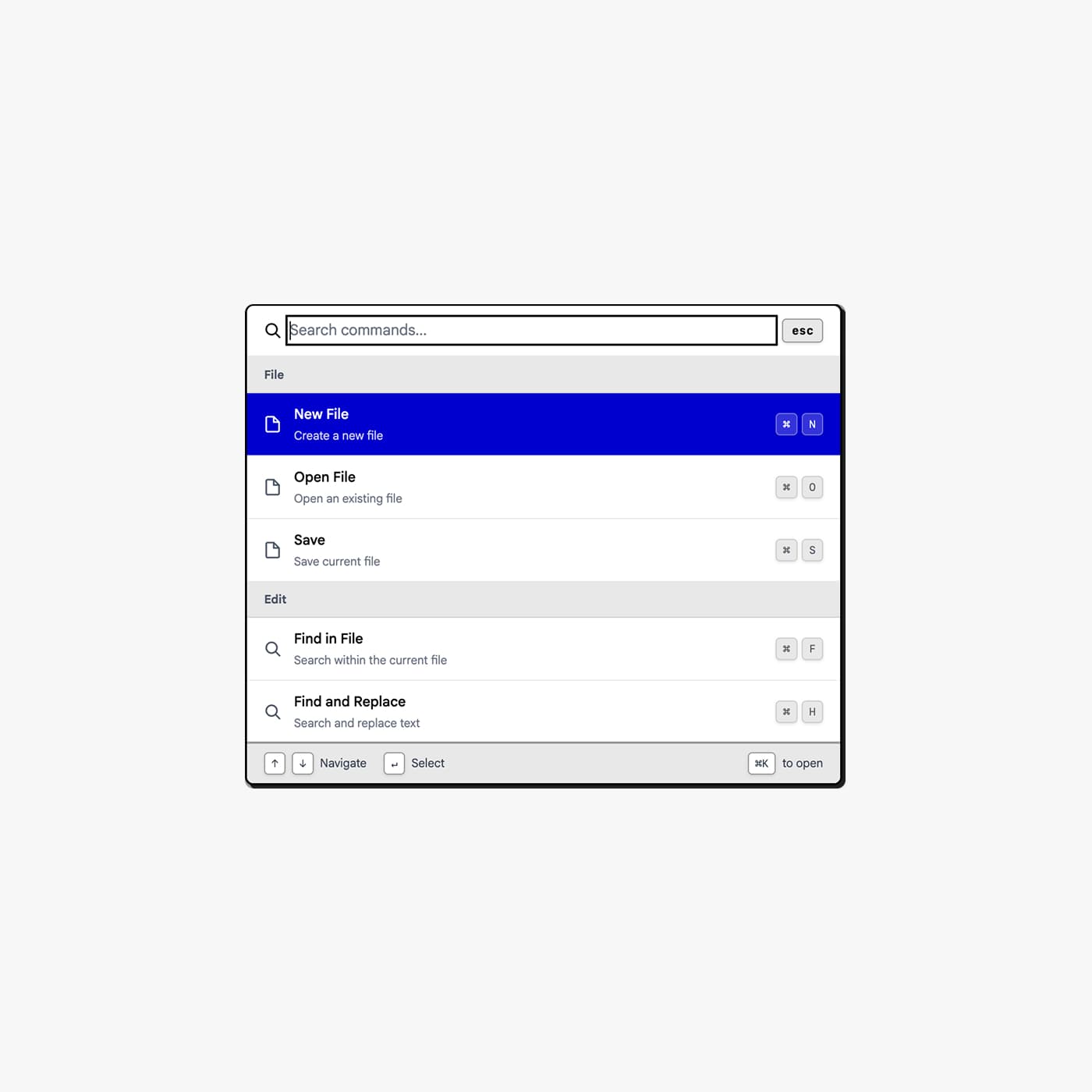 Command Menu preview